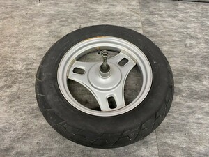 スズキ　ジェンマクエスト90　CD13A　フロントホイール　タイヤ　シャフト付き　J10×1.85 2スト　SUZUKI 純正　部品　パーツ