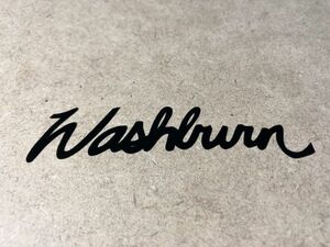 Washburn ロゴステッカー 補修・リペア用 N2/N4等用 ブラック（ツヤなし） #NSTICKER-WBLOGO-BKM