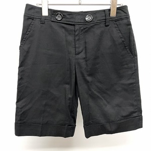  clamp ryusKLEIN PLUS tapered shorts short pants shorts plain cotton × polyurethane 38 black black lady's 