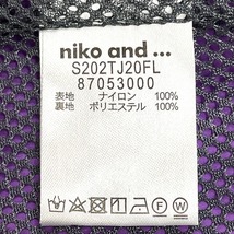ニコアンド niko and ... ナイロンジャケット パーカー 長袖 薄手 メッシュ裏地 ナイロン100% M (3) パープル 紫×チャコール レディース_画像5