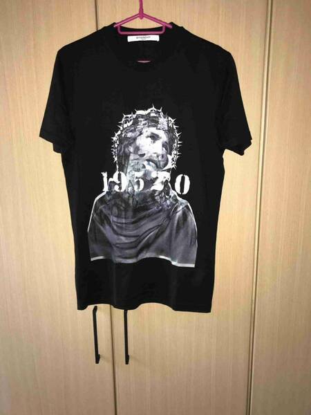 正規 16SS GIVENCHY ジバンシー ジバンシィ Riccardo Tisci JESUS 19520 ジーザス キリスト Tシャツ 黒 XS 16J 7132 651