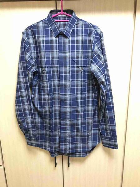 正規 09SS Dior Homme ディオールオム KRIS VAN ASSCHE クリスヴァンアッシュ 比翼 チェックシャツ 青 37 9H31541011190