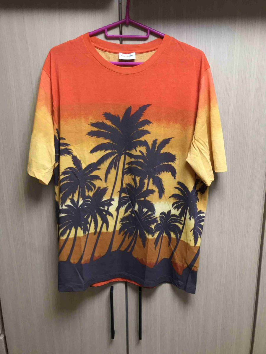 正規 16SS Saint Laurent Paris サンローランパリ パームツリー T