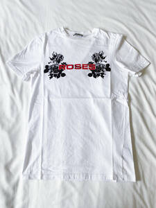 Dior Rose Print T-Shirt ローズロゴプリントTシャツ XXSサイズ 733J603I0212/ディオール 薔薇 半袖 白 メンズ レディース カットソー