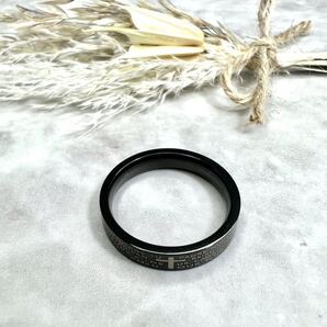 指輪 16号 4mmサージカルステンレス リング ブラック 光沢 メンズ レディース ペア プレゼント アレルギーOK