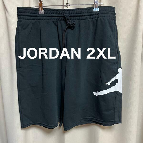 黒 ナイキ ジョーダン ハーフパンツ 2XL スウェット ショーツ ジャンプマンNBA JORDAN NIKE 1 3 4