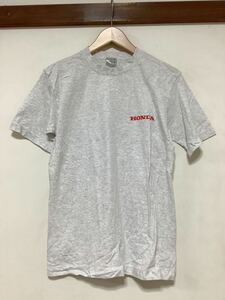 れ1147 HONDA ホンダ プリントTシャツ 半袖Tシャツ M ライトグレー WITH YOU 2000