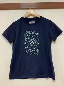 ん1139 Marmot マーモット メッシュTシャツ 半袖Tシャツ M ネイビー レディース 山 ドライ 速乾