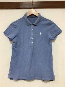 ro1148 Ralph Lauren Ralph Lauren polo-shirt with short sleeves L lady's tight blue group 
