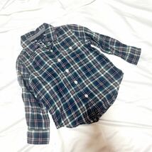 ベイビー ギャップ baby GAP チェック柄 長袖 コットン シャツ トップス 男の子 サイズ 100 cm 4 years_画像1