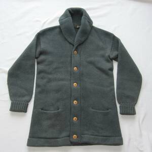 * 30s Vintage shawl color cardigan / rare color / knitted / 20s vintageb eyelet wool jacket 
