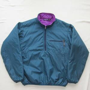☆ 90 -х годов Patagonia Puff Ball Jacket (S) Blue Glass x Ярко -фиолетовый