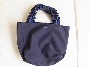  Mercury Duo MERCURYDUO frill tote bag navy navy blue dark blue 