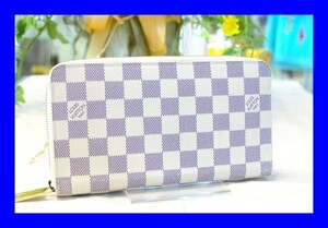 ○美品 ルイ・ヴィトン LOUIS VUITTON N60012 ダミエ アズール ジッピーオーガナイザー 長財布 W0136