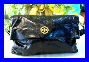 ○美品 トリーバーチ Tory Burch レザー ショルダー バッグ ブラック B0099