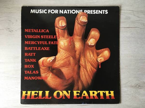 HELL ON EARTH UK盤 METALLICA VIRGIN STEEL MERCYFUL FATE BATTLE AXE RATT TANK ROX TALAS MANOWAR