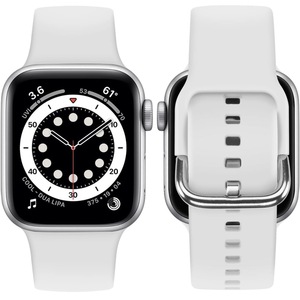 Anlinser コンパチブル Apple Watch バンド 41mm 40mm 38mm、ソフトシリコンスポーツ防水交換バンドコンパチブル クリアカバー付き　(白)