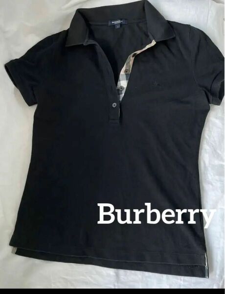 Burberry バーバリー　ロンドン ポロシャツ　ノバチェック　ブラック