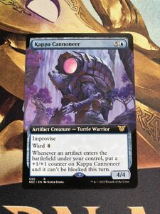 【MTG】《河童の砲手/Kappa Cannoneer》[神河：輝ける世界 統率者/NEC]【拡張アート】[英/ENG]