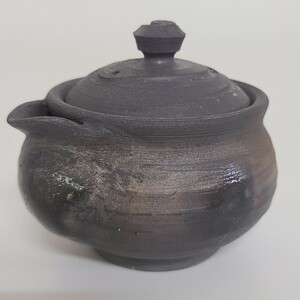 sa29). bin unused Ono wide person inspection : small teapot Bizen . Yakishime . tea utensils . tea utensils small teapot 