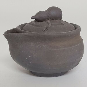 ta84). bin unused Ono wide person inspection : small teapot Bizen . Yakishime . tea utensils . tea utensils small teapot Hagi .