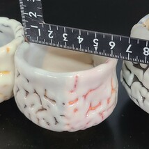 ギ65)【佐々木建】作 萩煎茶器(宝瓶・茶碗2客) 共箱付 萩焼_画像8