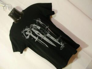 ssy2401 Rich Rid 半袖 Tシャツ ブラック ■ フロントプリント ■ クルーネック カジュアル コットン100 Sサイズ