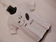 ssy2231 ユニクロ UNIQLO UT 半袖 Tシャツ ホワイト ■ PEANUTS SNOOPY ■ フロントプリント クルーネック Sサイズ_画像1