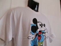 ssy229 新品 MICKEY UNLIMITED 半袖 Tシャツ ホワイト ■ フロントプリント ■ ミッキー クルーネック 丸首 タグ付き Mサイズ 訳アリ_画像2