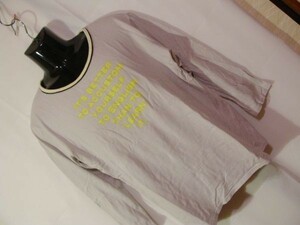 ssy482 a.v.v HOMME メンズ Tシャツ カットソー ライトグレー ■ フロントプリント ■ カジュアルトップス 綿100％ 48サイズ Lくらい
