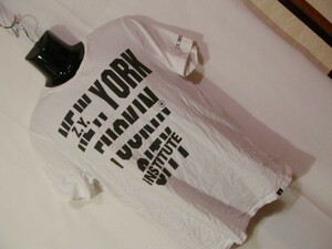 ssy320 Z.Y.institute メンズ 半袖 Tシャツ ホワイト ■ フロントプリント ■ 丸首 カジュアル トップス Mサイズ