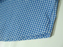 ssy5616 Croft&Barrow メンズ 半袖 シャツ ブルー×ホワイト ■ チェック柄 ■ ボタンダウン カジュアル 綿混素材 Sサイズ_画像4