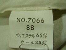 ssy5626 メンズ スラックス ■ ツータックパンツ ■ ライトグレー 薄手 毛混素材 シンプル ウエスト88cm 日本製_画像7