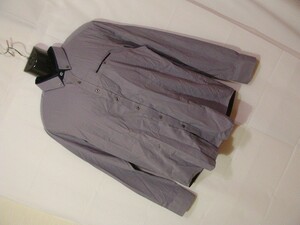 ssy4374 メンズ ワイシャツ ドレスシャツ グレー ■ デザイン襟 ■ 飾りポケット 無地 綿混素材 大きいサイズ 3XL