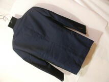 ssy3242 VITALE BARBERIS CANONICO メンズ イージージャケット 濃紺 ■ ピンストライプ ■ 袖裏地ストライプ柄 毛100 ビジネス カジュアル_画像10