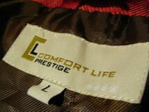 ssy3347 COMFORT LIFE メンズ ■ 中綿ジャンパー ■ ブルゾン レッドブラウン 異素材切り替え フルジップ カジュアル Lサイズ_画像8