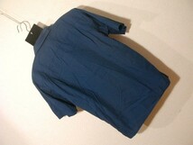 ssy5759 ユニクロ UNIQLO 半袖 開襟シャツ ■ 無地アロハ ■ ダークネイビー系 綿混素材 Mサイズ カジュアル_画像10