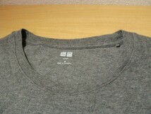 ssy1963 ユニクロ UNIQLO 半袖 Tシャツ グレー ■ 定番 ■ SUPIMA クルーネック 無地 インナー シンプル Mサイズ_画像2