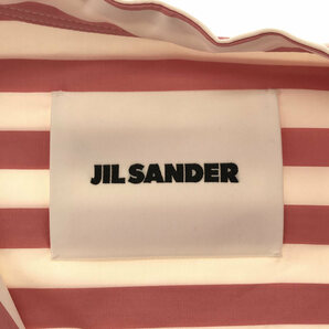 【新品】 JIL SANDER / ジルサンダー | コットン ストライプ バックギャザー バンドカラー ロング シャツワンピース | 34の画像5
