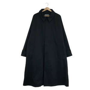 【美品】 Cristaseya / クリスタセヤ | OVERSIZED TRENCH WITH LEATHER PATCH トレンチコート | M | ブラック | メンズ