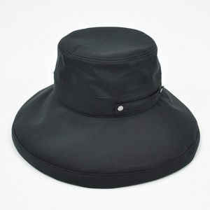 サンバリア トラベル・ハット ブラック Lサイズ 黒 帽子 紫外線100%カット 完全遮光ハット サンバリア100 SUN BARRIR 100