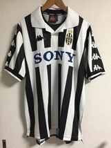 イタリア製 KAPPA カッパ サッカー JUVENTUS ユヴェントス FC ユニフォーム サッカー シャツ 半袖 L SONY GArA_画像1