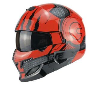 新しいデザインオートバイバイクヘルメット ハーフヘルメット フルフェイスヘルメット レーシング組立式顎部分着脱できる-XLサイズ