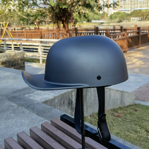  人気 ハーフヘルメット 半キャップヘルメット レトロ 野球帽 オープンフェイスヘルメット ヴィンテージスタイル 軽量 男女兼用 6色- M