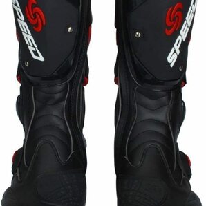 バイク用ブーツ バイク靴 レーシングブーツ PRO SPEED バイク用レーシングブーツ オートバイ靴 （25-25.5cm）40サイズ ブラックの画像2