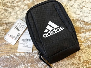 C83★タグ付き未使用品 adidas/ アディダス フック付きアクセサリーポーチ ブラック ゴルフアクセサリーポーチ 