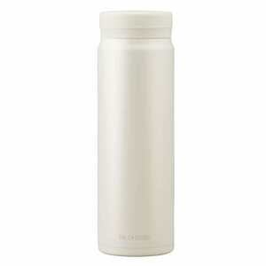 アイリスオーヤマ 水筒 マグボトル スクリュー 500ml ごくごく飲める飲み口 洗いやすい設計 真空断熱 氷も入る ステンレス ペールホワイト