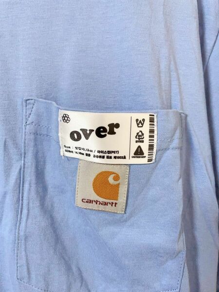 overprint Carhartt Tシャツ 水色