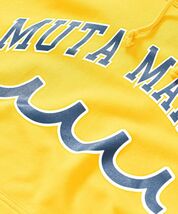 未使用　MUTA　ムータ　ACANTHUS muta カレッジロゴフーデッドパーカー MA2307　GOLD　Mサイズ_画像3