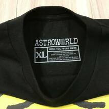 XL Travis Scott astroworld Sicko トラヴィス スコット アストロワールド ラッパー スマイル プリント ブラック フリークスストア Tシャツ_画像8